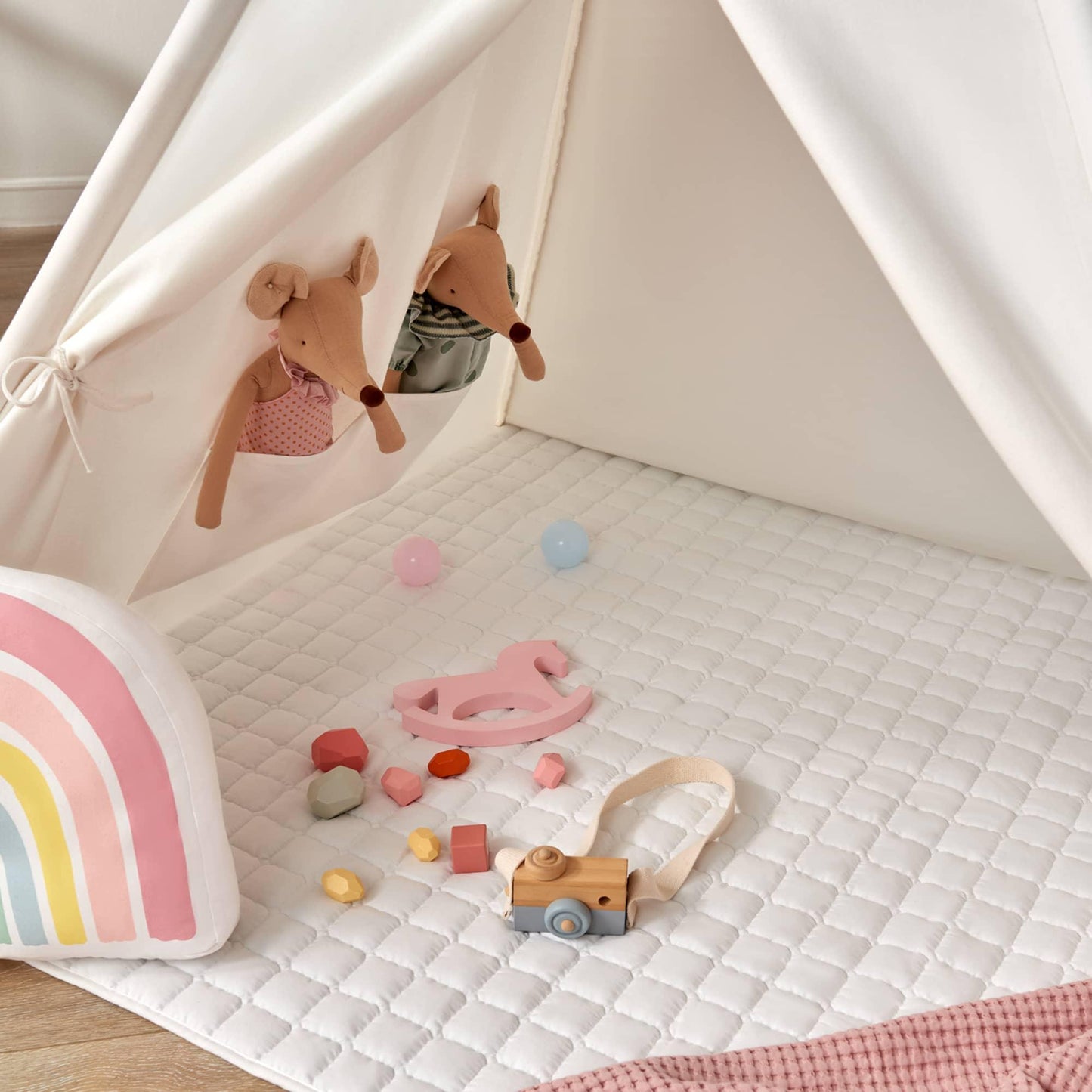 Tiny Land® Teepee for Kids with Mat