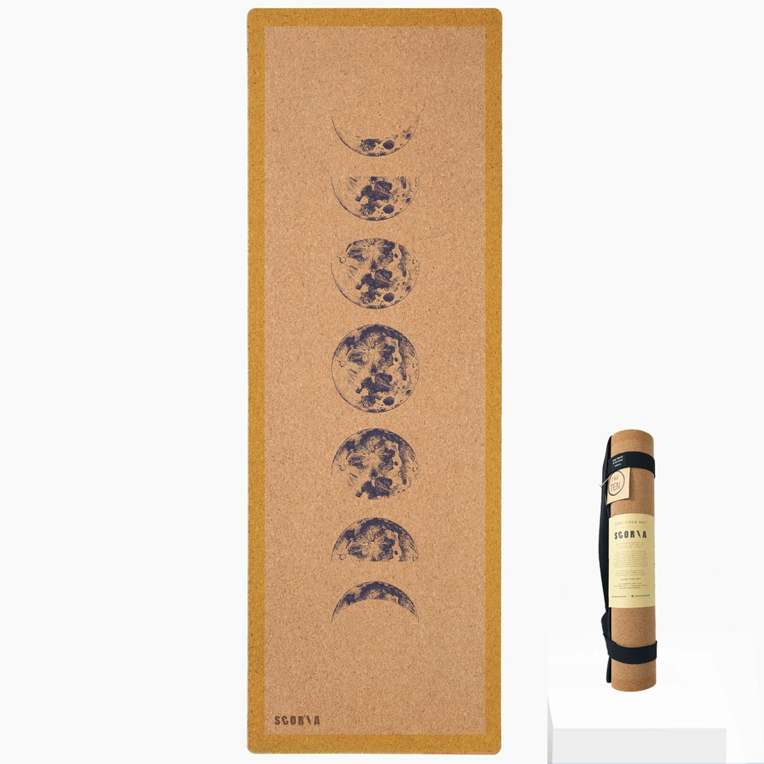 Moon Phases Cork Yoga Mat 4.5mm