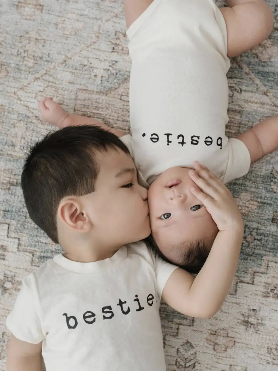 Bestie Organic Cotton Bodysuit & Shirt | Short Sleeve