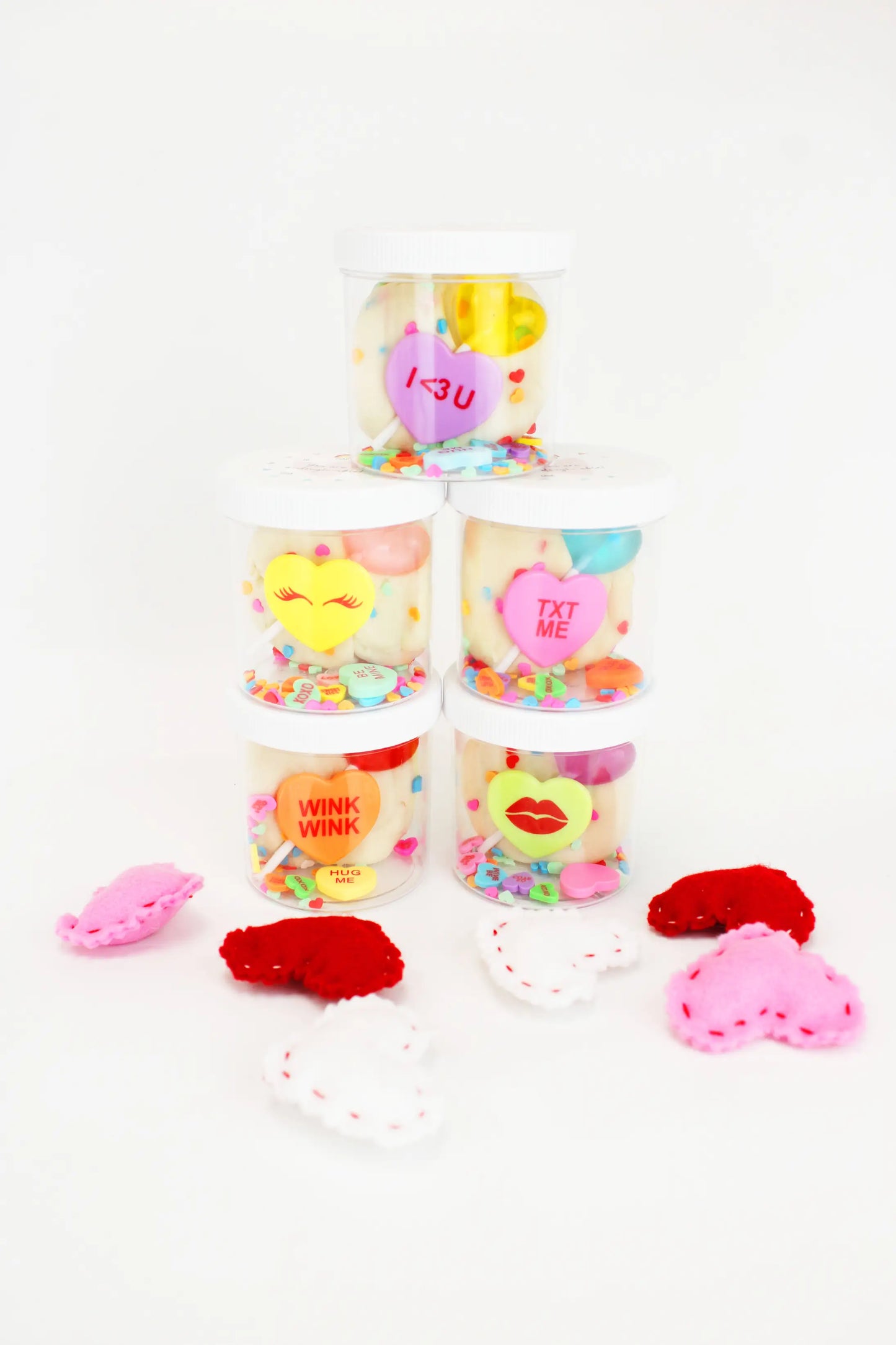 Valentines Mini Party Favor Play Dough-To-Go Kit