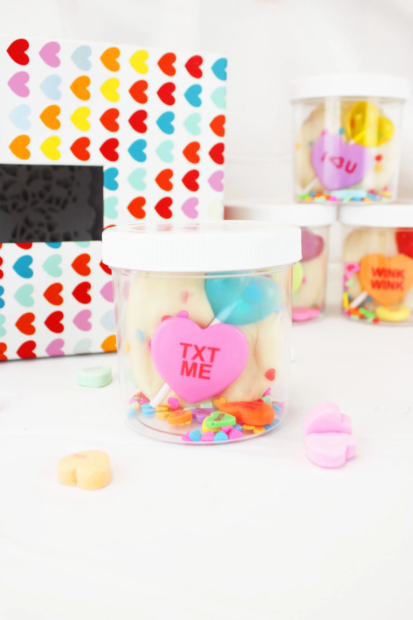 Valentines Mini Party Favor Play Dough-To-Go Kit